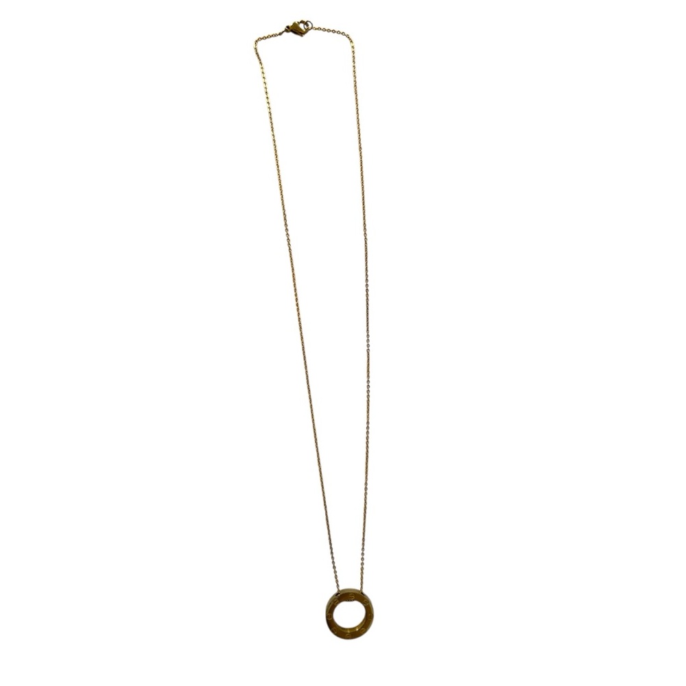 Open Circle Screw Pendant Necklace - Unbranded